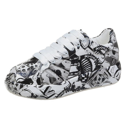 Damen Sneaker Bunt Comic Design Rutschfest