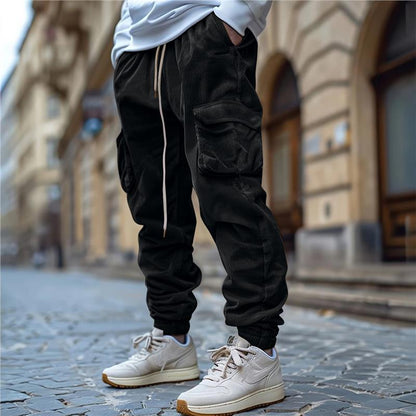 Herren Cargo-Hose Funktionshose Elastisch Mit Taschen