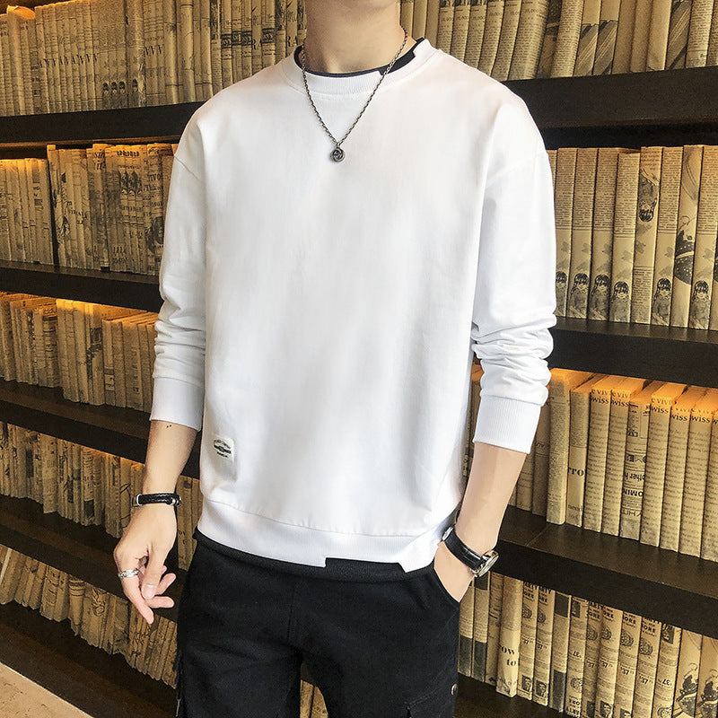 Herren Sweatshirt Lässig Mit Kontrast Saum Modern - BerlinGlamour