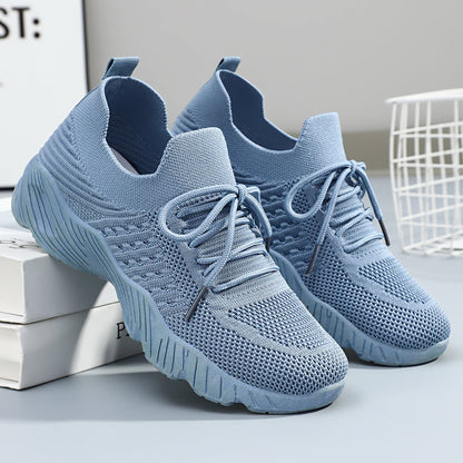 Damen Fitness-Sneaker Atmungsaktiv Flexibel Mit Elastischer Schnürung