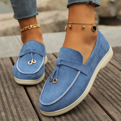 Damen Mokassin Schuhe Modern Gold Dekor
