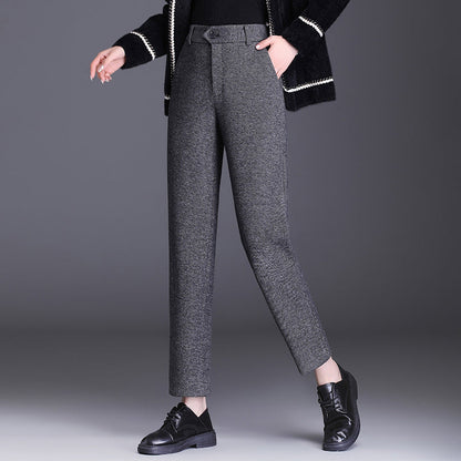 Damen Stoffhose Elegant Hochbund Slim Fit