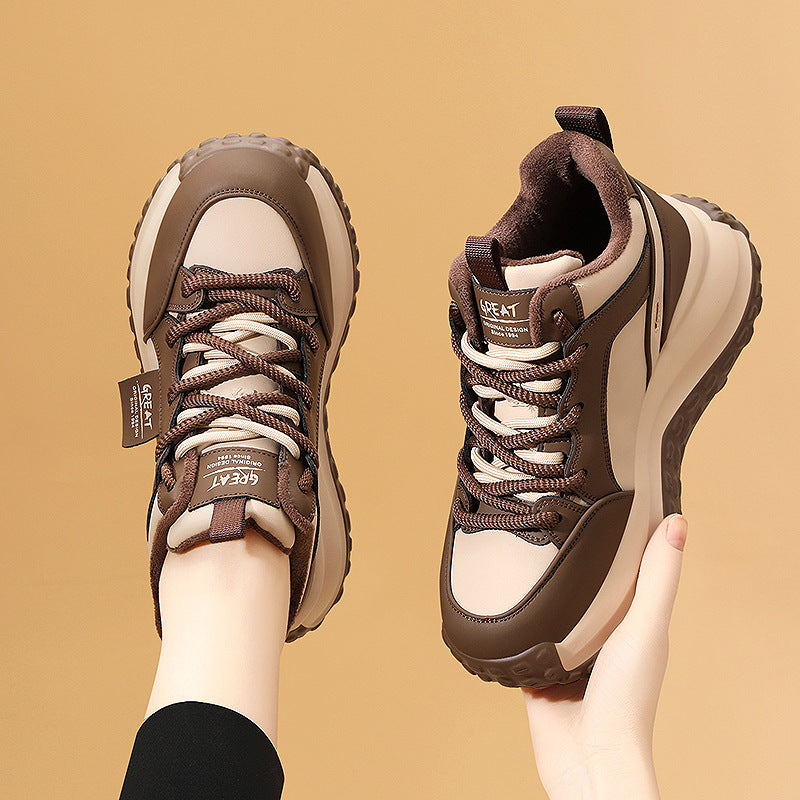 Damen Sneaker Sportlich Chunky Bequem Mit Dämpfung