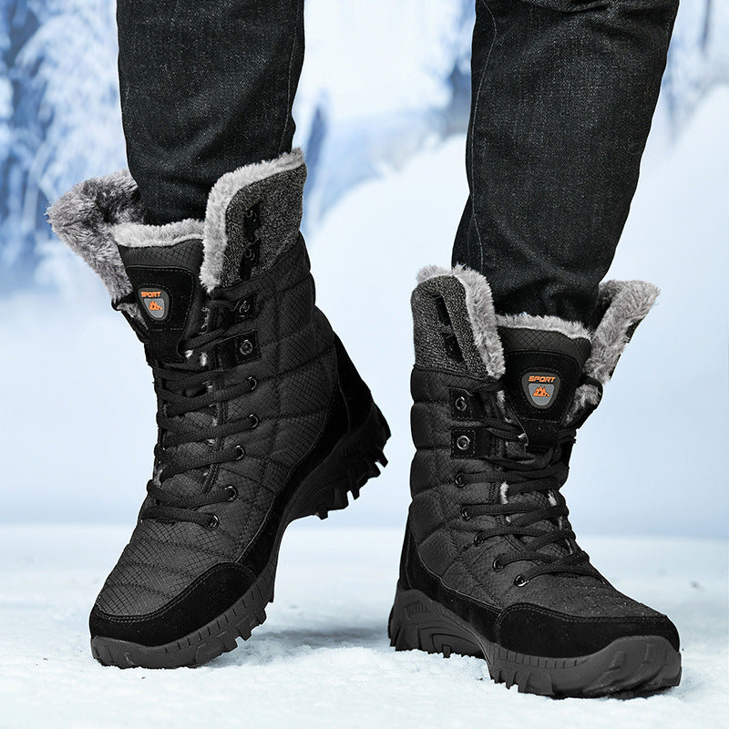 Damen Winterstiefel Warm Gefüttert Rutschfest Hoch