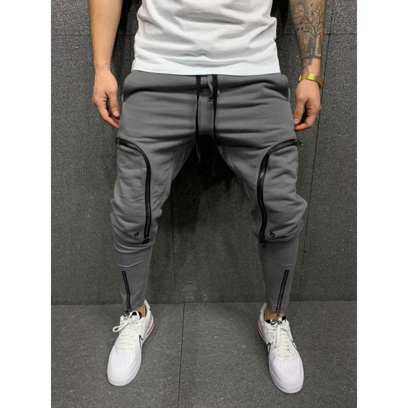 Herren Jogginghose Sportlich Slim Fit Mit Reißverschluss - BerlinGlamour
