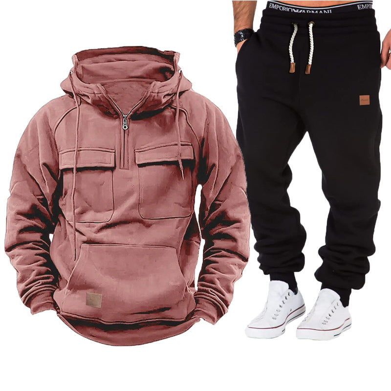 Herren funktionale Kapuzenjacke mit durchgehendem Reißverschluss und praktischen Taschen BerlinGlamour, die für viele Anlässe geeignet sind, wird zu Herren funktionale Kapuzenjacke