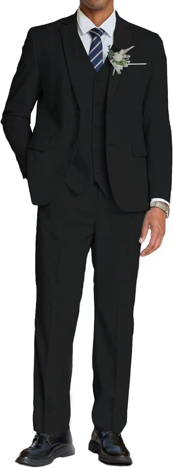 Herren Anzug Moderner 3-Teiler Elegant Slim Fit