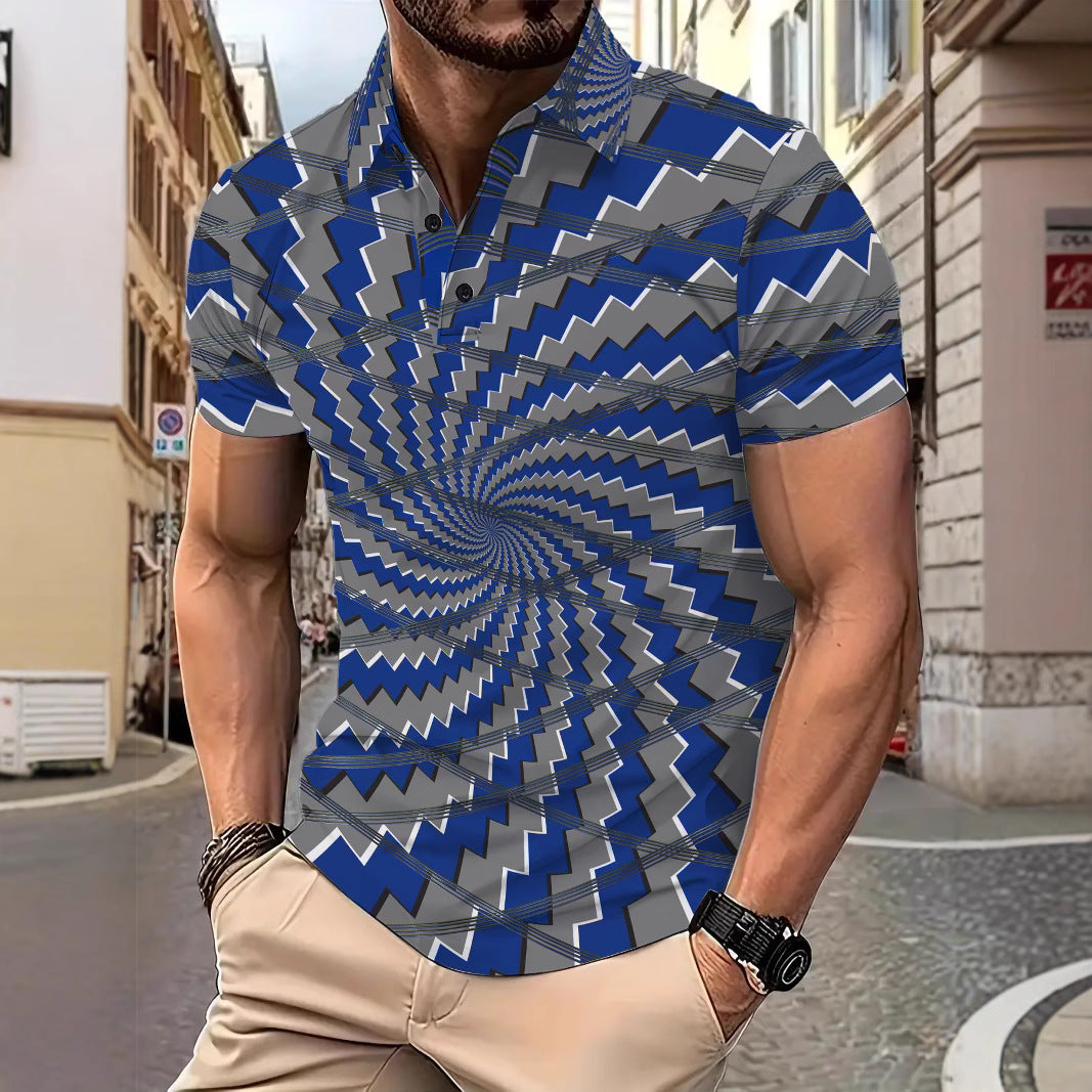 Herren Poloshirt Modernes Muster Berlin Style - BerlinGlamour