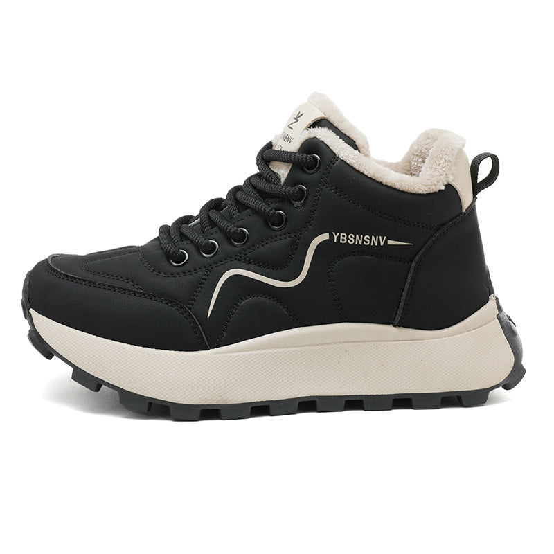 Damen Sneaker Hochgeschnittene Warmfutter Rutschfest
