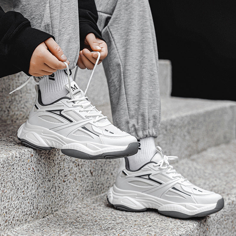 Damen Sneaker Sportlich atmungsaktiv Mesh Weiss