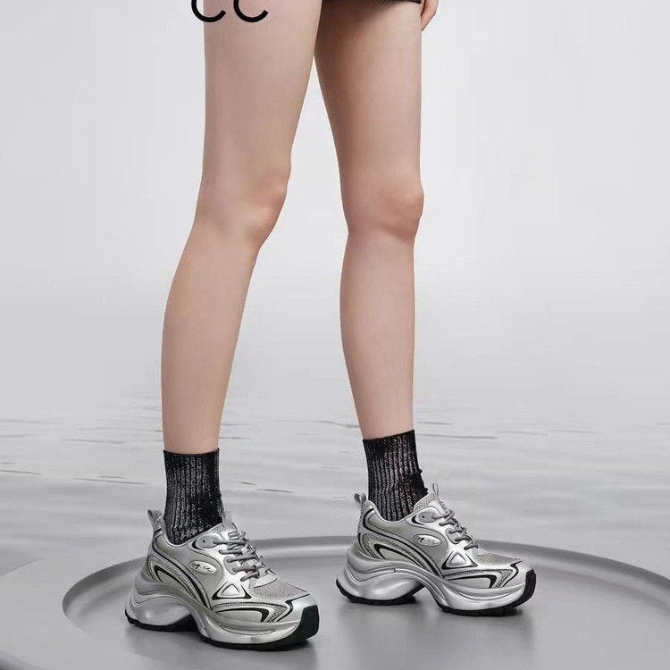Damen Sneaker Sportlich Reflektierend Gepolstert