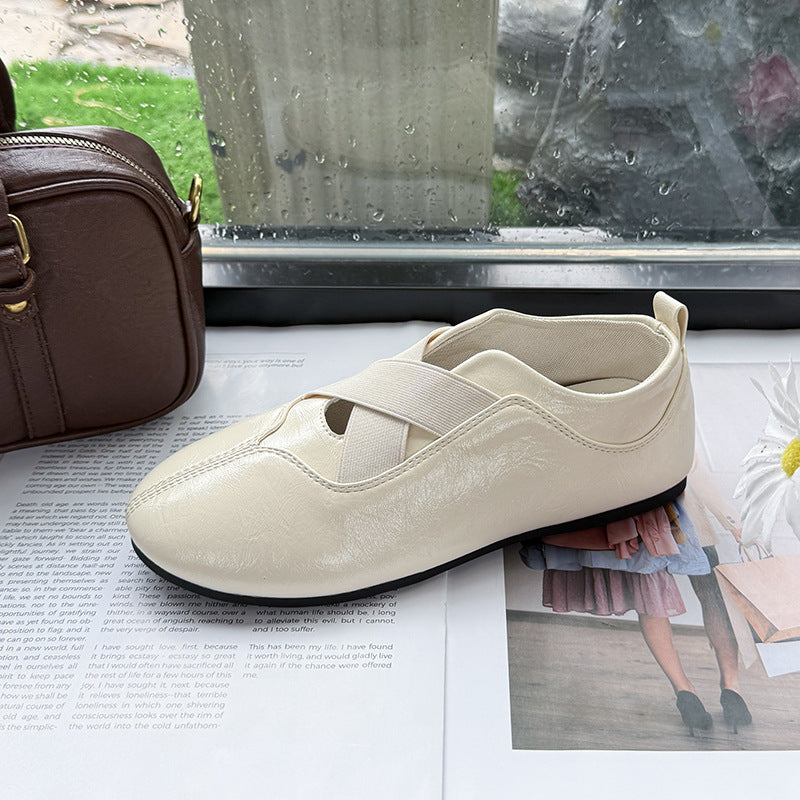 Damen Ballerinas Bequem Elegant mit Gummizug - BerlinGlamour
