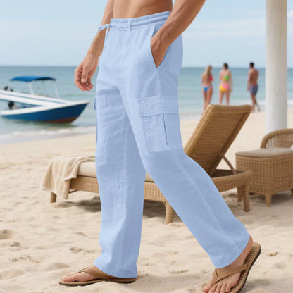 Herren Strandhose Bequem Mit Taschen Elastisch