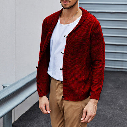 Herren Cardigan Lässig Offener Schnitt Strick Pullover Modern