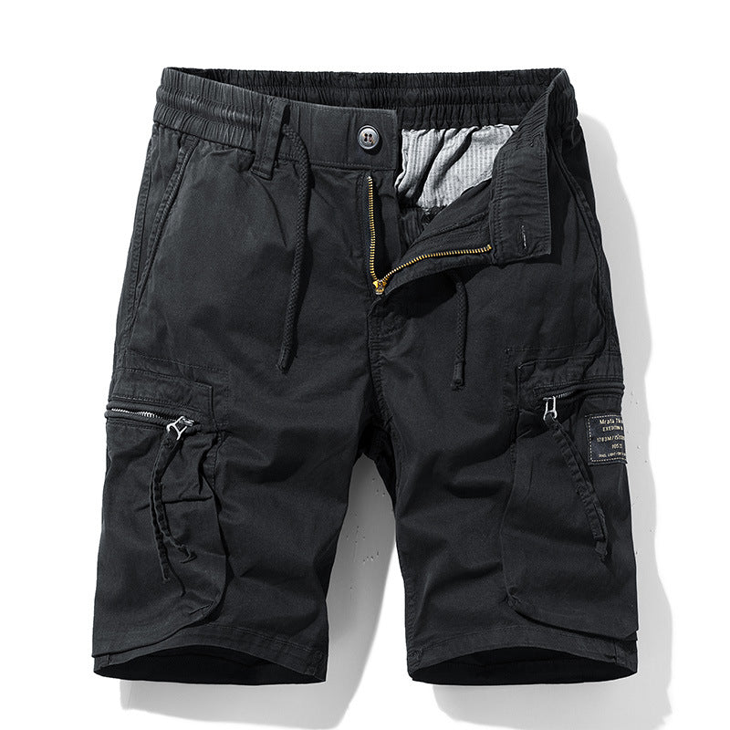 Herren Cargo Shorts Robust Elastischer Bund Vielfach Taschen