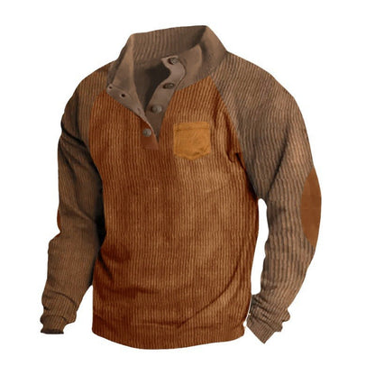 Herren Pullover Langarm Gemütlich Modern mit Kontrastdetails
