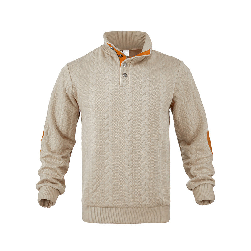Herren Pullover Stehkragen Modern Strukturlook