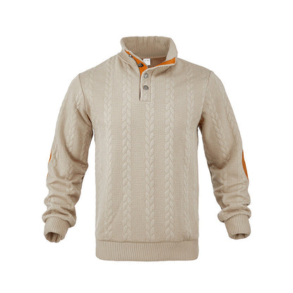 Herren Pullover Stehkragen Modern Strukturlook
