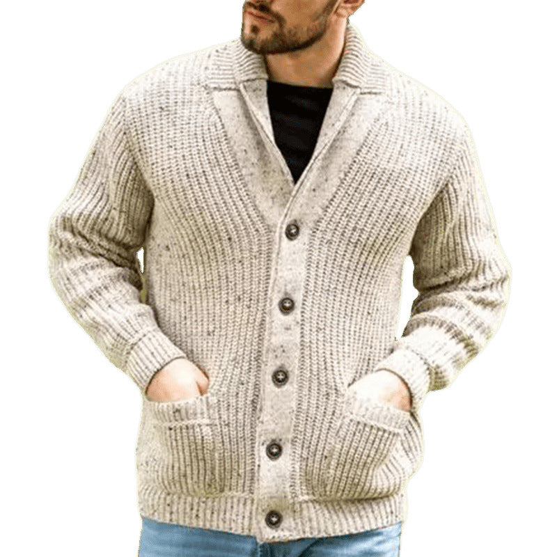 Herren Strickjacke Modern Schnitt Mit Taschen