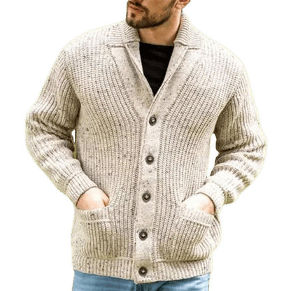 Herren Strickjacke Modern Schnitt Mit Taschen
