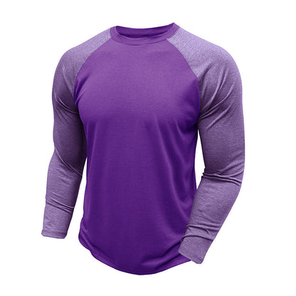 Herren Langarmshirt Sportlich Raglan Ärmel Modern