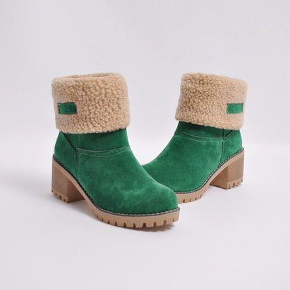 Damen Stiefel Weiches Kunstfell Robust Winterstiefel