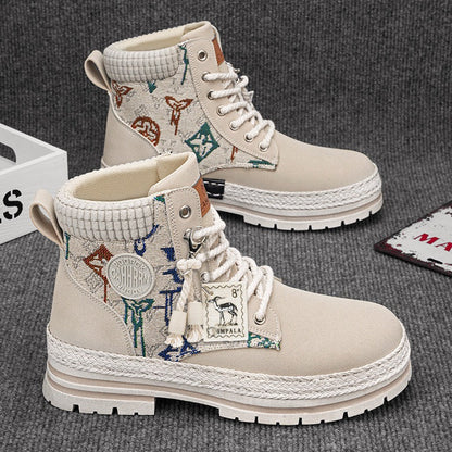 Schnürboots Damen Robust Stiefel mit Strapazierfähigem Material