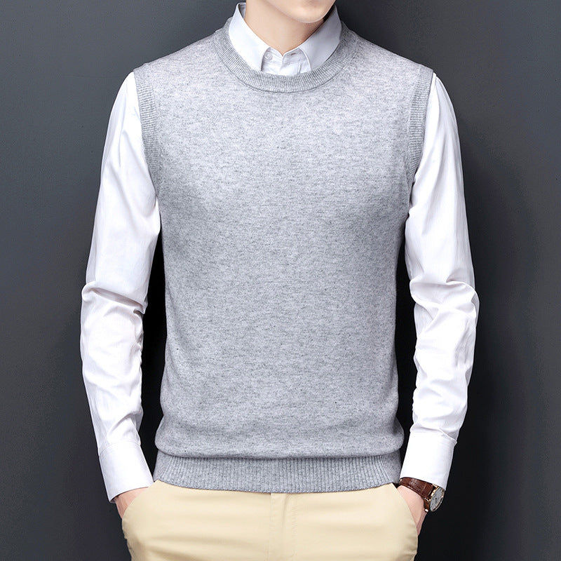 Herren Strickweste Elegante Grau Modern - BerlinGlamour
