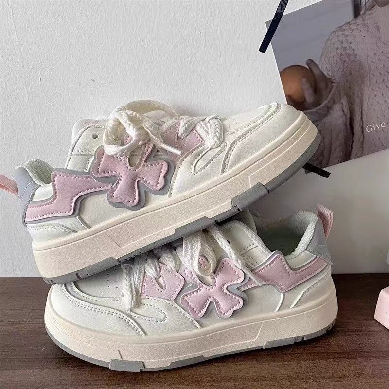 Damen Sneaker Blumen Muster Komfort Schuhe Sportlich