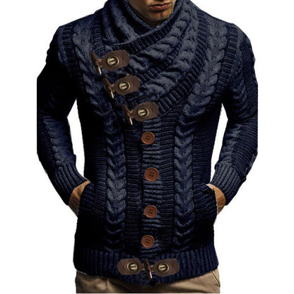 Herren Strickjacke Grobstrick Modern mit Knöpfen