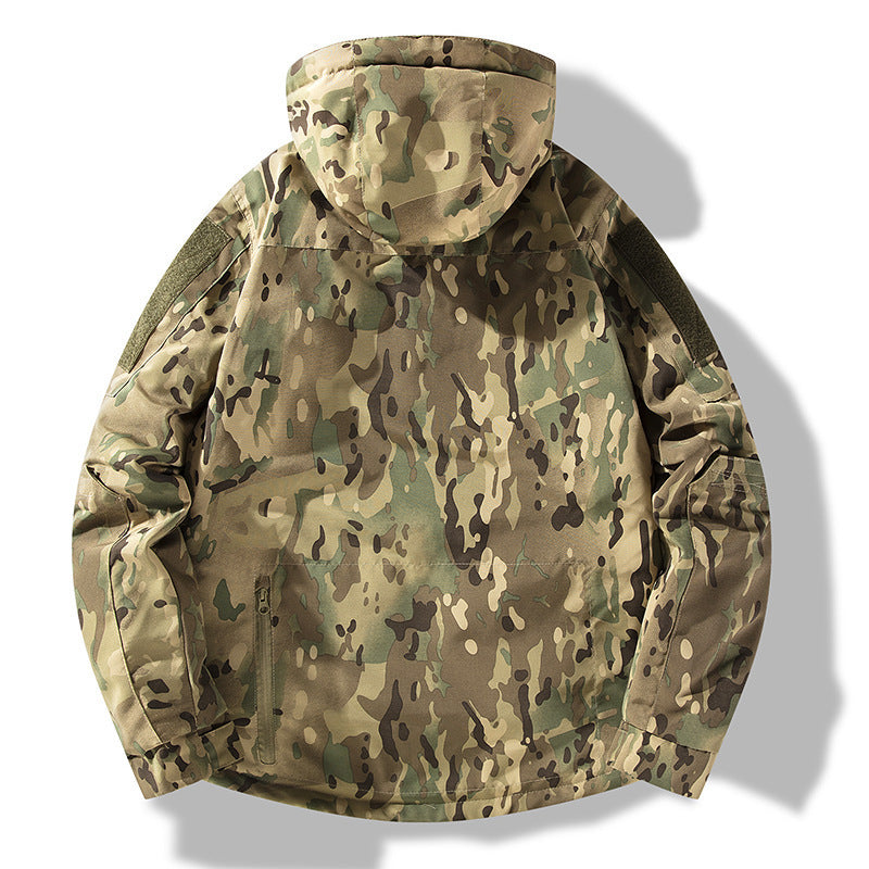 Herren Winterjacke Isoliert Verstellbare Kapuze Funktions-Taschen