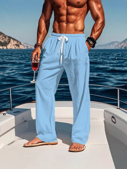 Herren Strandhose Lässig Elastisch Mit Taschen