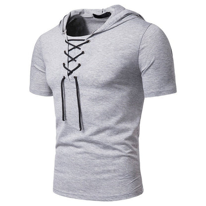 Herren Kapuzenpullover Schnürdesign Modern Sportlich