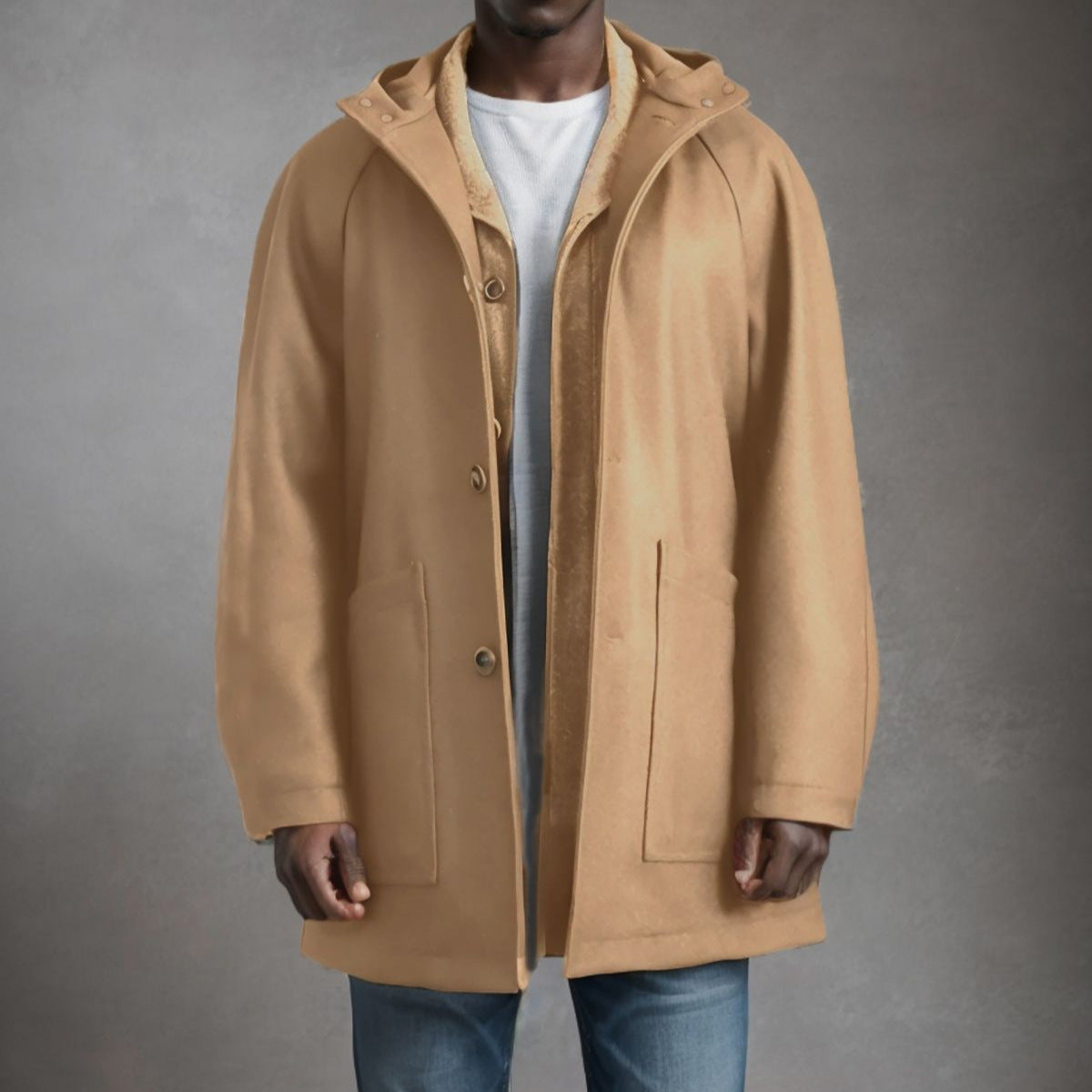 Herren präktische und elegante Softshell-Jacke mit Kapuze Berlin-Glamour.
