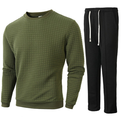 Herren Sweatshirt Jogginghose Set Bequem Sportlich Grau