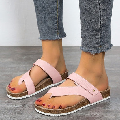 Damen Zehentrenner Komfortabel Kork Design Modern