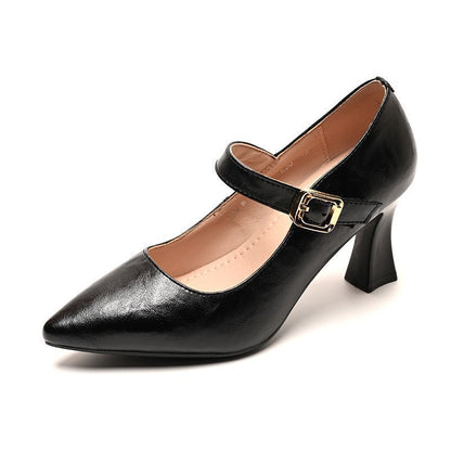 Elegante Damen Pumps Slingback Hochhackig mit Schnalle