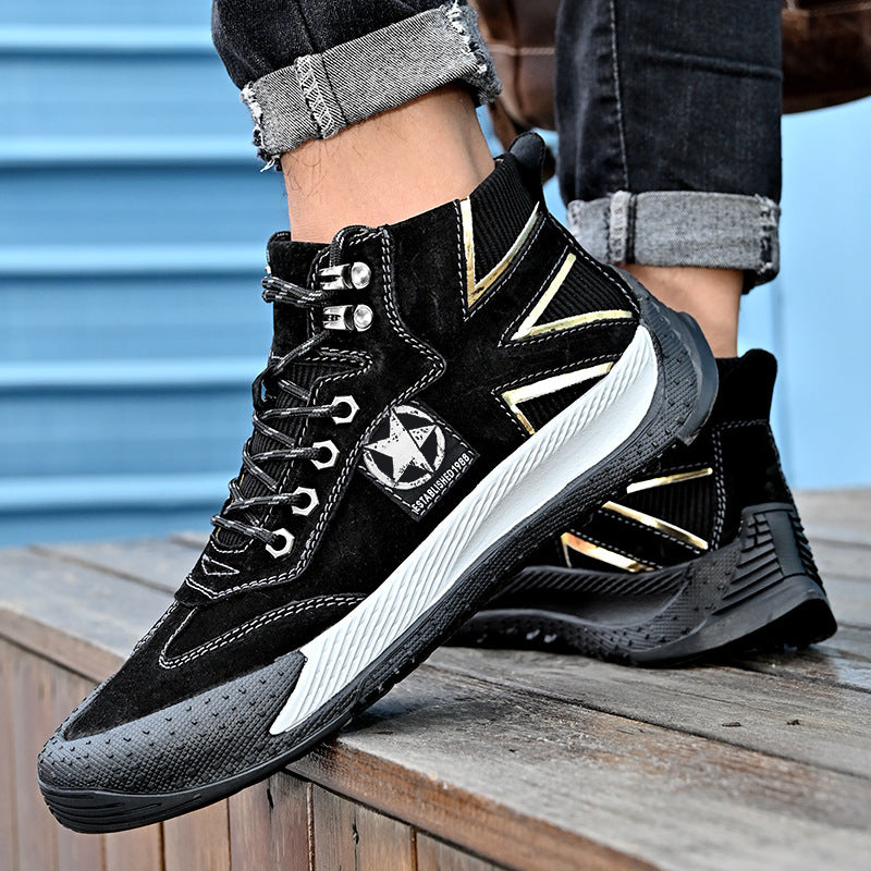 Damen Stiefel Sportlich Atmungsaktiv Schnürbar
