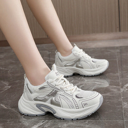 Damen Sport Schnürschuhe Laufschuhe Atmungsaktive Mesh