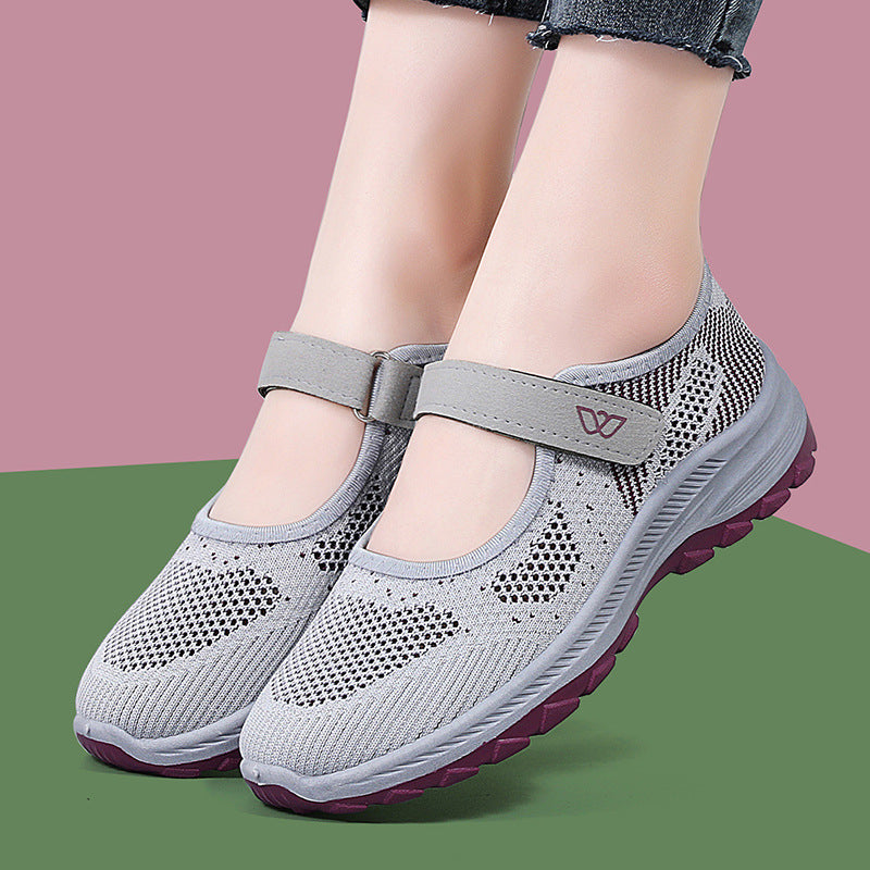 Damen Sportschuhe Atmungsaktiv Komfortabel Klettverschluss