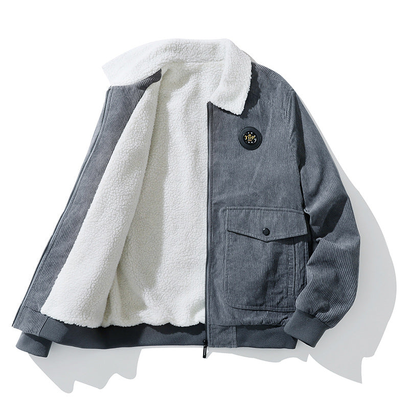 Herren Übergangsjacke Warm Fleece Innenfutter Modern