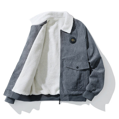 Herren Übergangsjacke Warm Fleece Innenfutter Modern