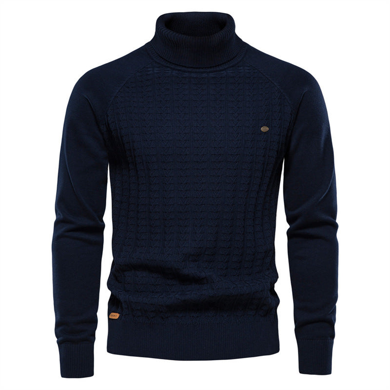 Herren Strickpullover mit modischem Stehkragen und strukturiertem Design BerlinGlamour, der perfekte Begleiter für jeden urbanen Abenteuer, wird dein neuer Titel sein: St