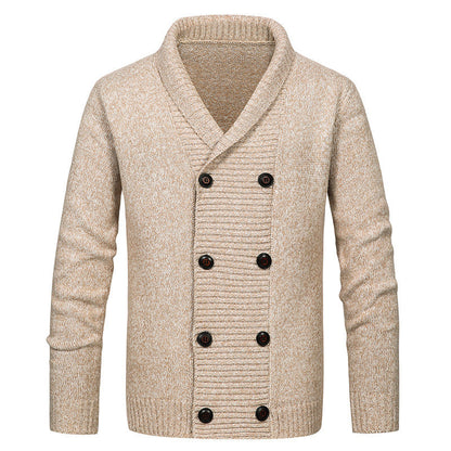 Herren Strickjacke Modern Mit Knöpfen Großes Revers