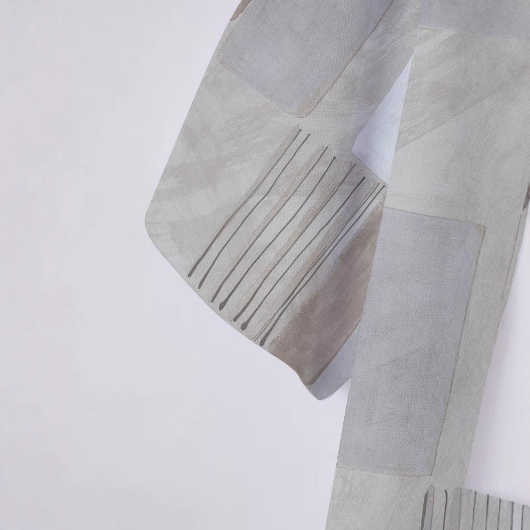 Herren Kurzarmhemd Geometrisch Modern Knopfdetails