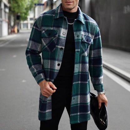 Herren Flanelljacke Kariert Modern mit Taschen - BerlinGlamour