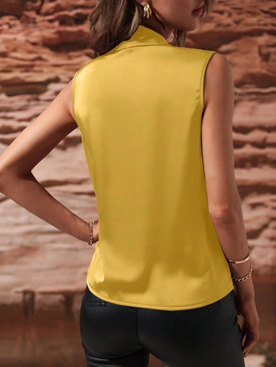 Damen Oberteil Wickel Top Rafftiert Elegantes Design
