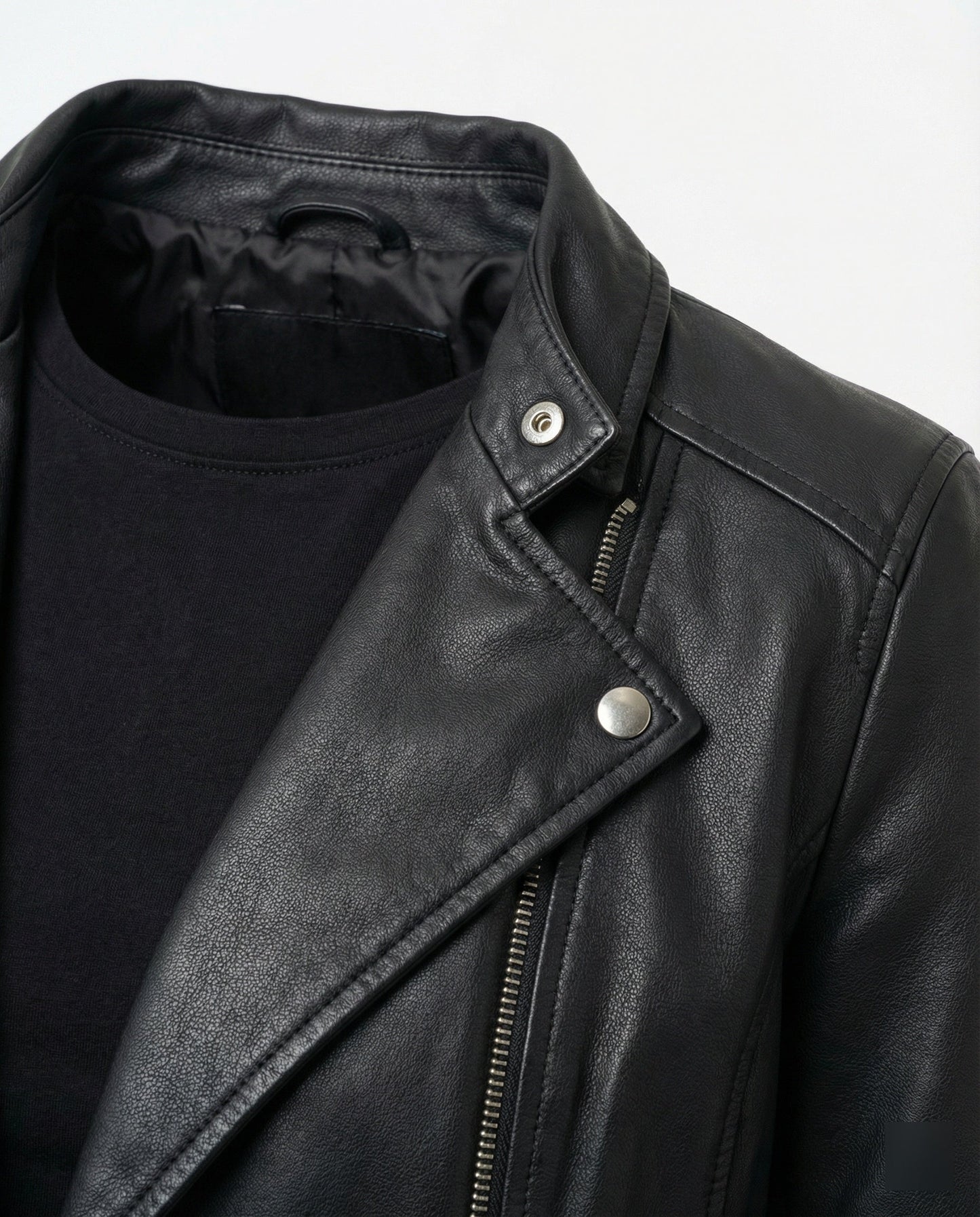 Leder Bikerjacke Damen Kurz Tailliert Asymmetrisch