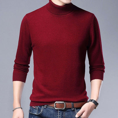 Herren Rollkragenpullover Feine Wolle Eleganter Style
