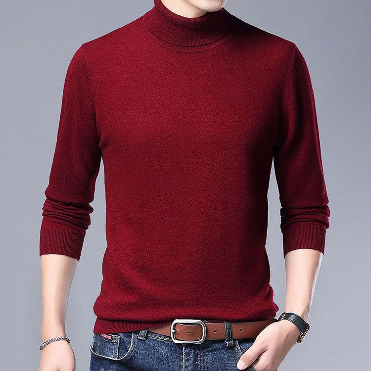 Herren Rollkragenpullover Weich Baumwolle Bequem
